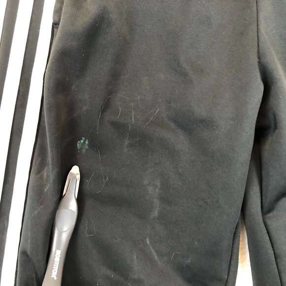 Adidas Youth Jogger Boys Medium (10/12) Black Embroidered Pull On - Picture 11 of 13